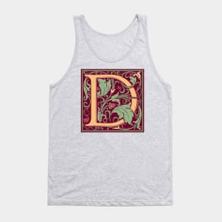 William Morris Vintage Letter D Tank Top